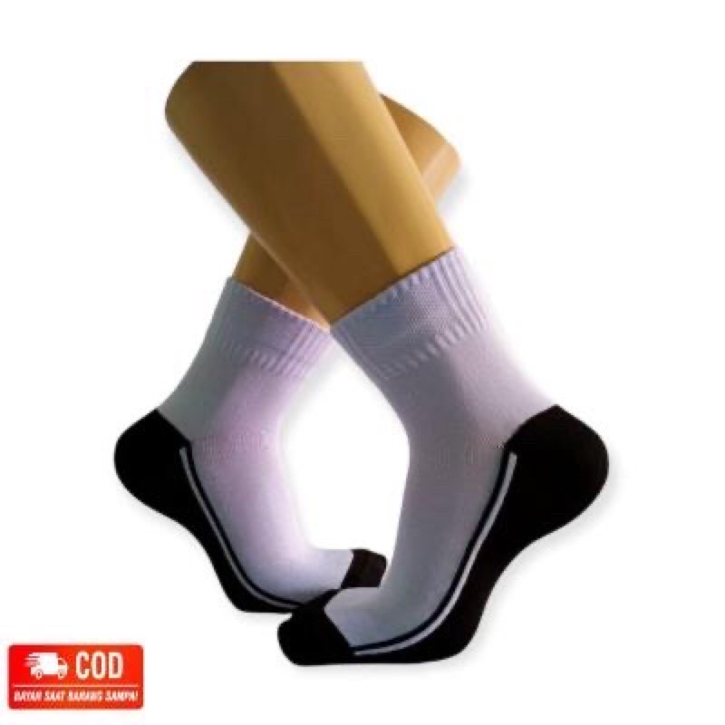 kaos kaki Sport Hitam Putih/ Kaos Kaki PriaWanita/ Kaos Kaki Pendek
