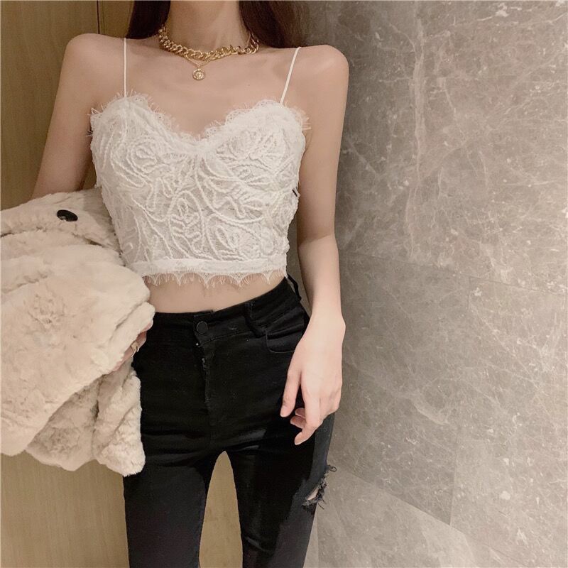 You've Tank Top Tanktop Wanita Singlet Bralette Crop Top Spaghetti Strap Sport Bra 100046-5
