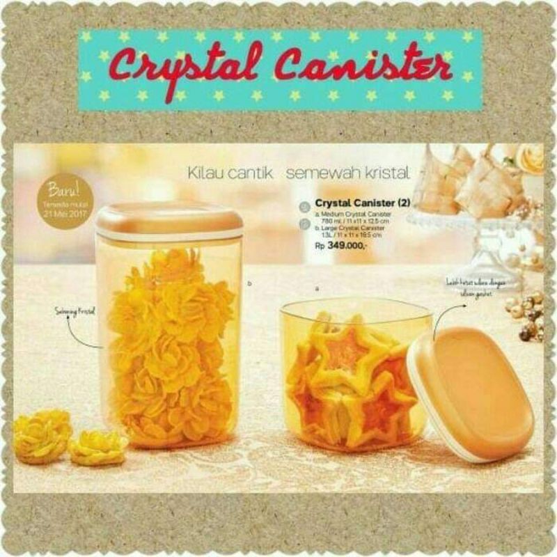 Wadah Toples Plastik Bening/Kristal