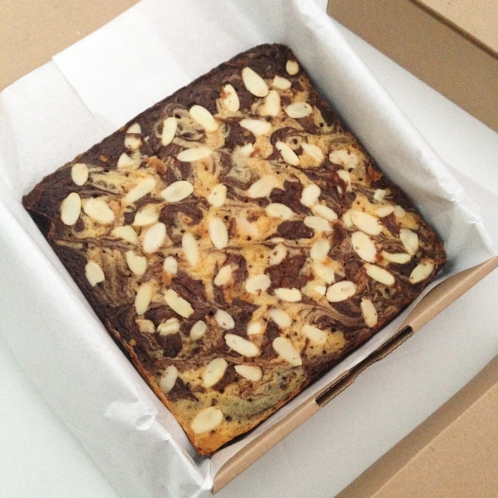 

Marbled Fudgy Brownies Almond by Shobi Kitchen Yum Size 20 x 20 cm