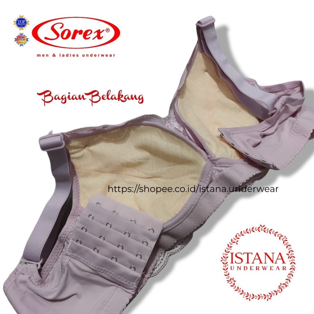 Bh Bra SOREX EXLUSIVE Bahan Terbaik Busa sedang Renda Lembut Tanpa kawat