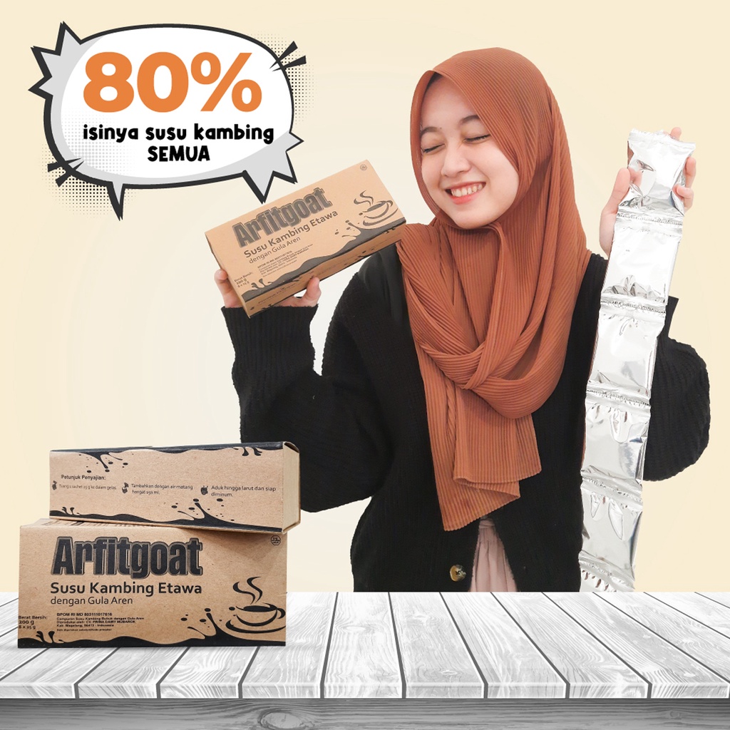 

Susu Kambing Etawa Bubuk ARFITGOAT Plus Gula Aren Original BPOM