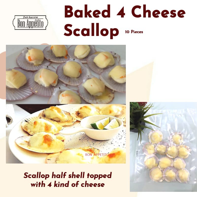 

Baked Cheese Scallops 10 Pcs / Scallop Frozen / Halal / Ready To Eat