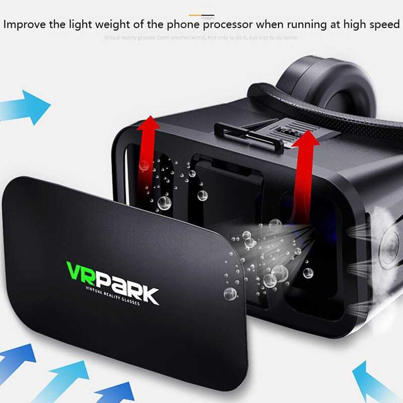 PROMO VRPARK Vr Box Virtual Reality Glasses with Headphone vr headset vr box 2 Kacamata VR Murah vr box 3d virtual reality game vr box original vr box 360 - J20 TFTH01BK