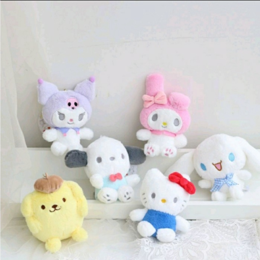 Gantungan Tas Gantungan Kunci Boneka Sanrio Body Hello Kitty My Melody Kuromi Pompompurin Cinnamoroll Pochacco