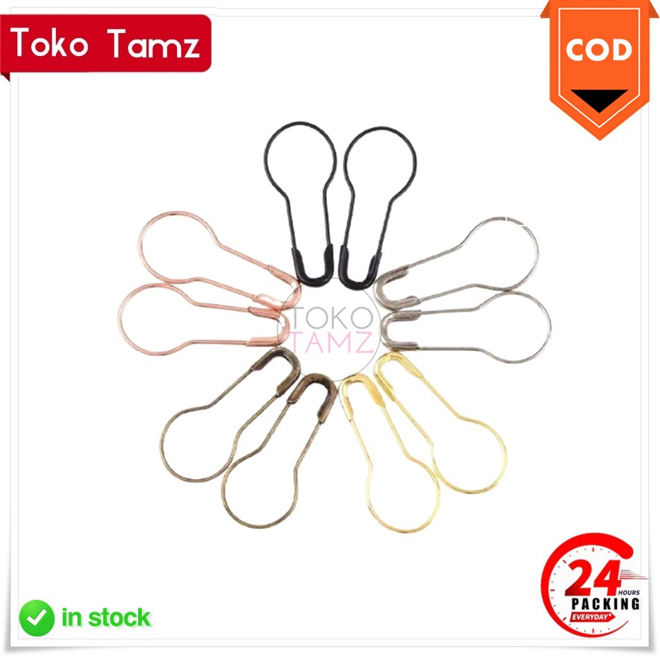 COD MAKASSAR 12 pcs 20WARNA Peniti Labu Peniti Bohlam Hijab Jilbab Wanita Shopee Toko Tamz
