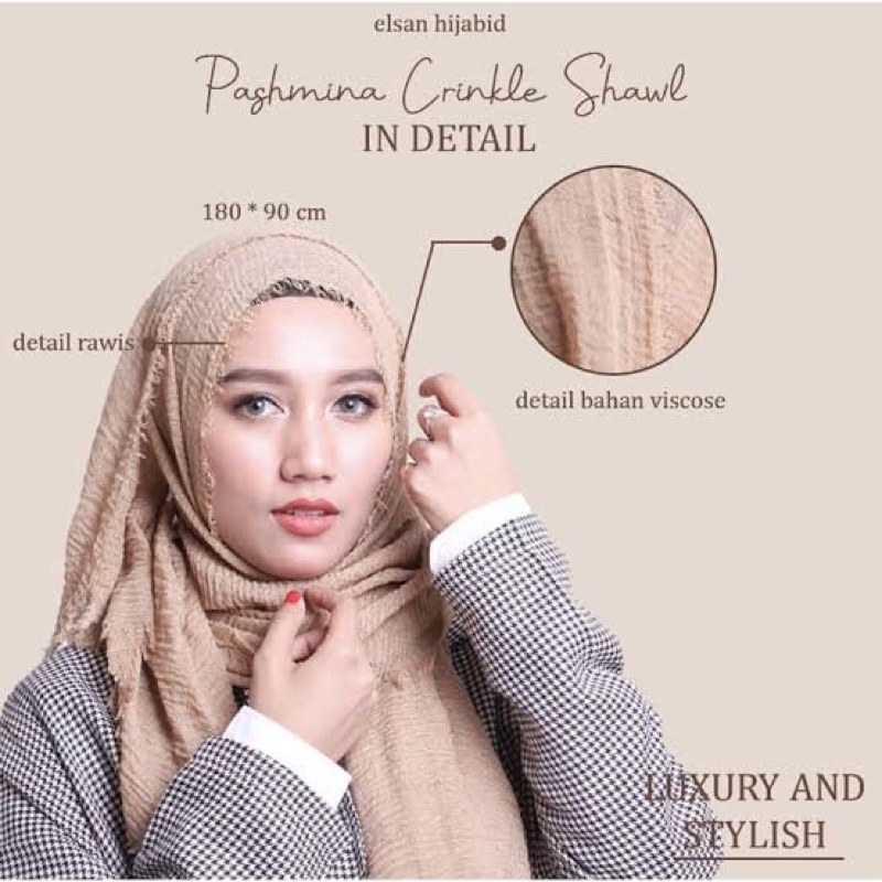 Pashmina Crinkle Shawl Tebal Umama Hijab Terbaru PART 1