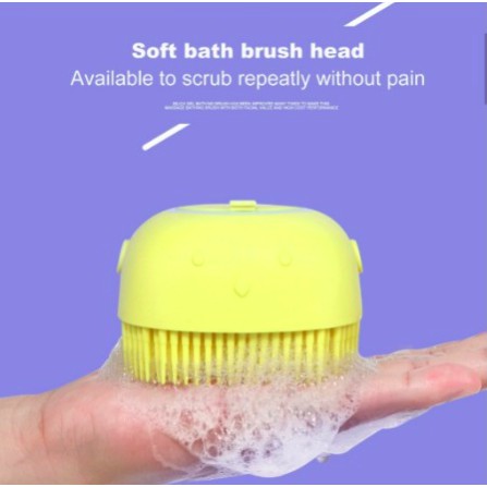 Dispenser Brush Silicone Sikat Penggosok Badan 2 in 1 Sikat Silikon Mandi