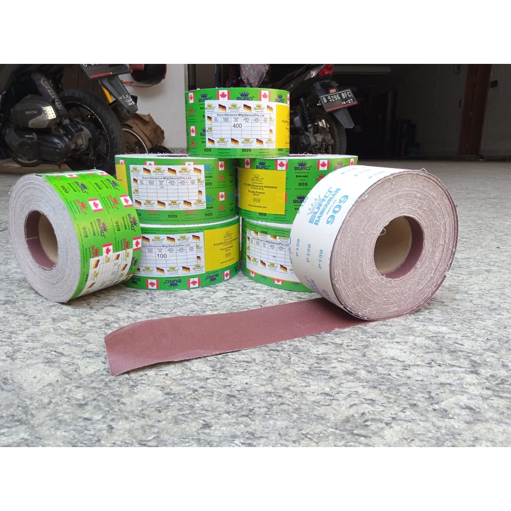 Amplas Roll Gulungan kain Euro Bangunan 50 meter grit terlengkap harga 1 roll