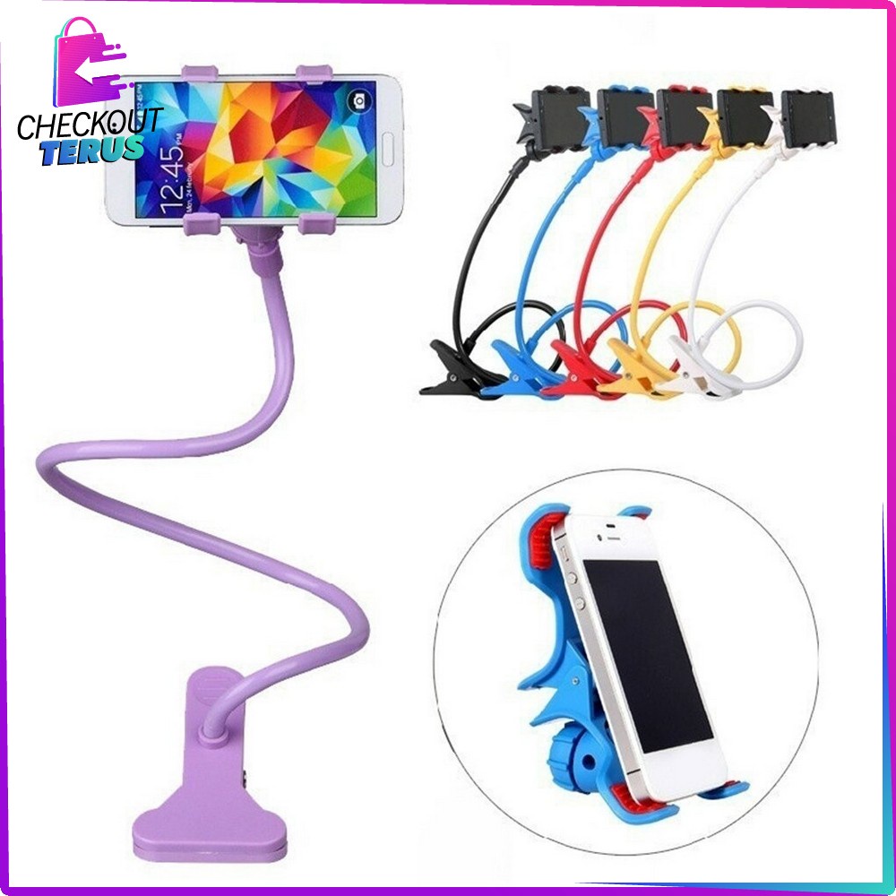 CT C372 Lazypod Phone Holder Penyanggah Hp Aksesoris Phone Lazypod Hp Lazypod Jepit 2 Clips Holder Hp