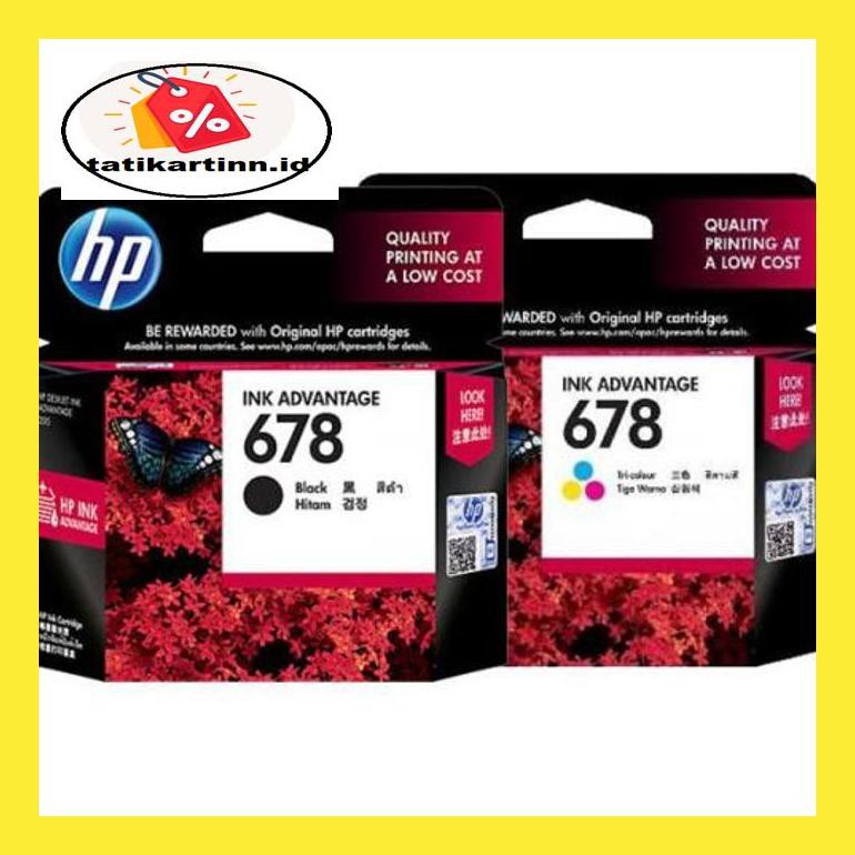 

740Dpppt Paket Tinta Hp 678 Black + Colour 8D6Mpt0P