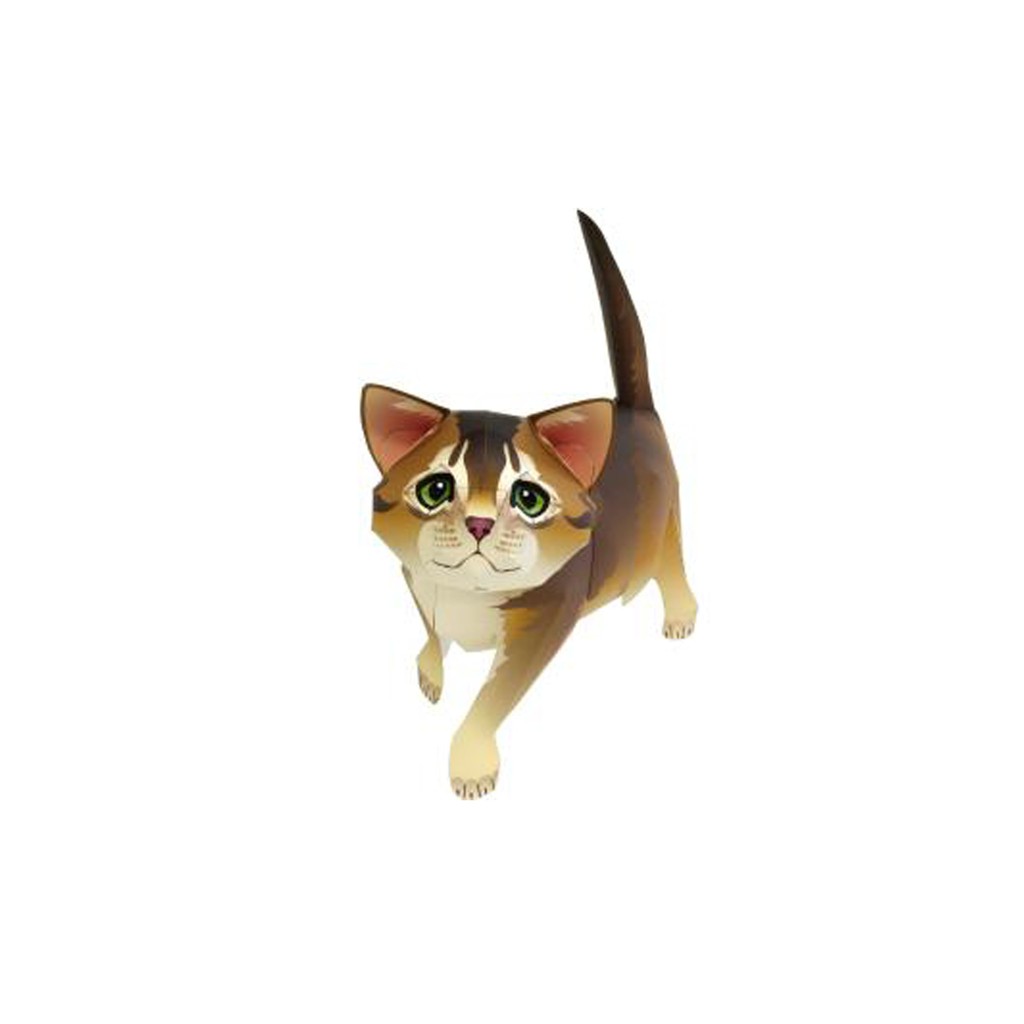 DIY Papercraft Kucing Abyssinian