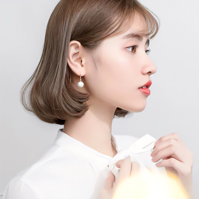 Anting Hook Wanita Mutiara Putih Mode Elegan Korean Aksesoris Earrings Fashion