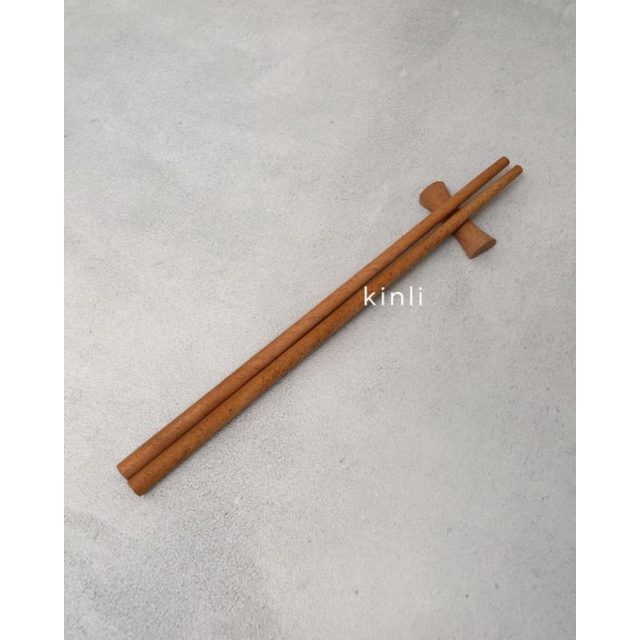 wooden chopstick sumpit kayu set teak wood tatakan sumpit jepang kayu jati