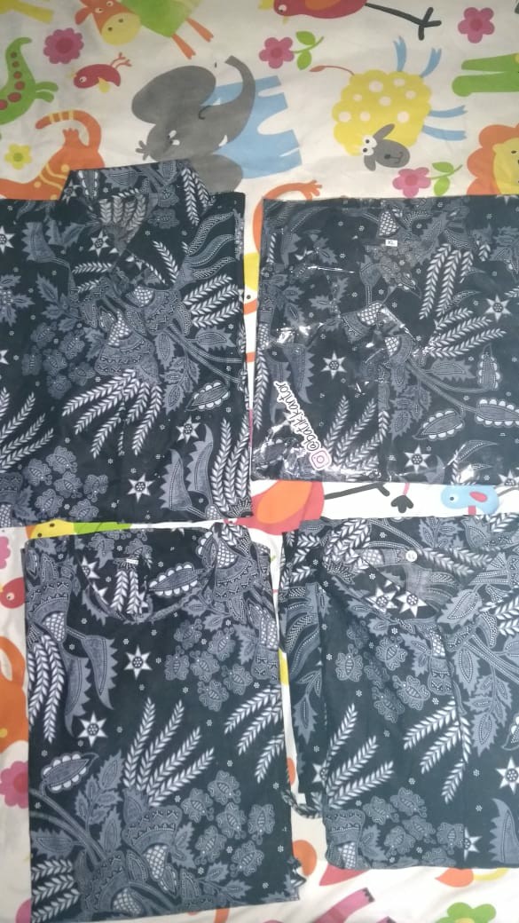 Kemeja Batik Keluarga Pria Lengan Panjang Kemeja Batik Pria Lengan Pendek Manggar Pakde Batik