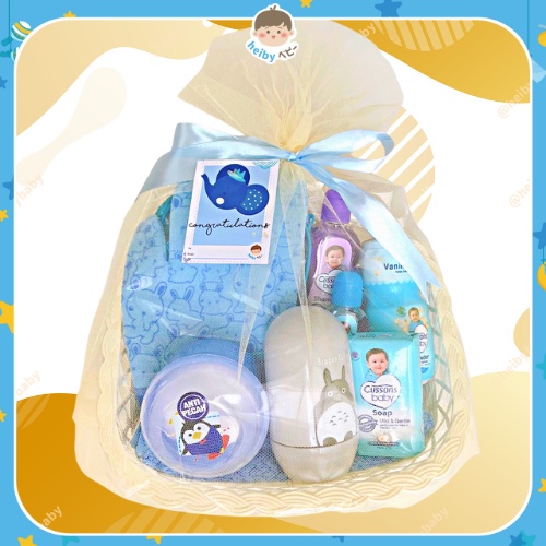 Baby Shower Set Hampers / Baby Gift / Kado Bayi / Kado Lahiran (Blue)