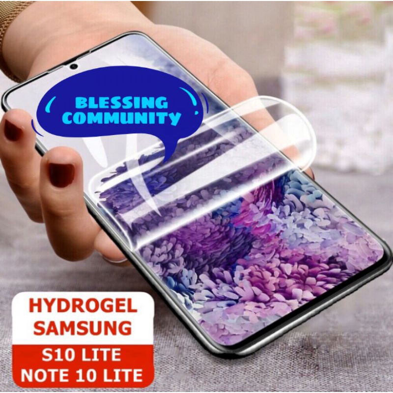 Anti Gores Hydrogel Samsung Note 10 Lite S10 Lite Full Cover Hydrogel