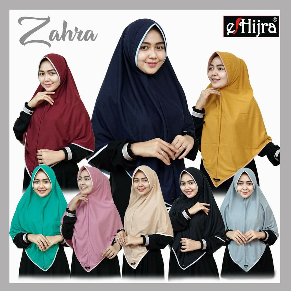 HIJAB INSTAN DAILY JILBAB KAOS BERGO ELHIJRA ZAHRA PET ANTEM ALL SIZE