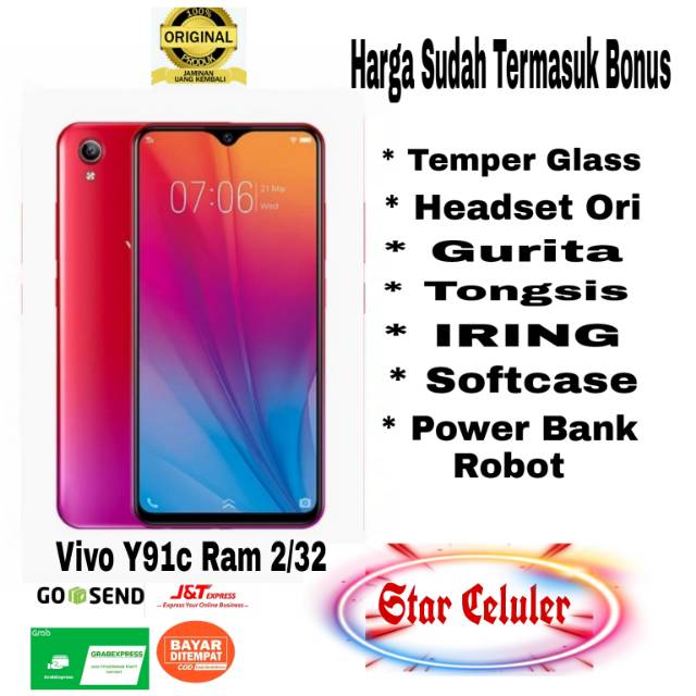 Vivo Y91 C Ram 2/32 Garansi Redmi | Shopee Indonesia