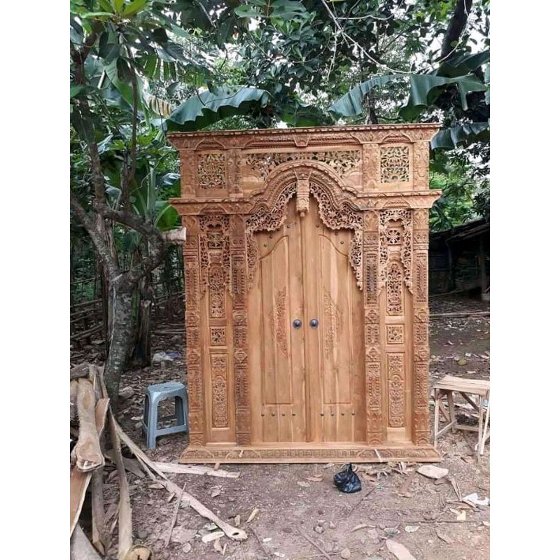 GEBYOK PINTU JATI JEPARA PANJANG 2 M BERKUALITAS HARGA PROMO