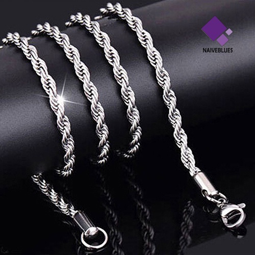 Kalung Rantai Bahan Sterling Silver 925 Untuk Pria Dan Wanita