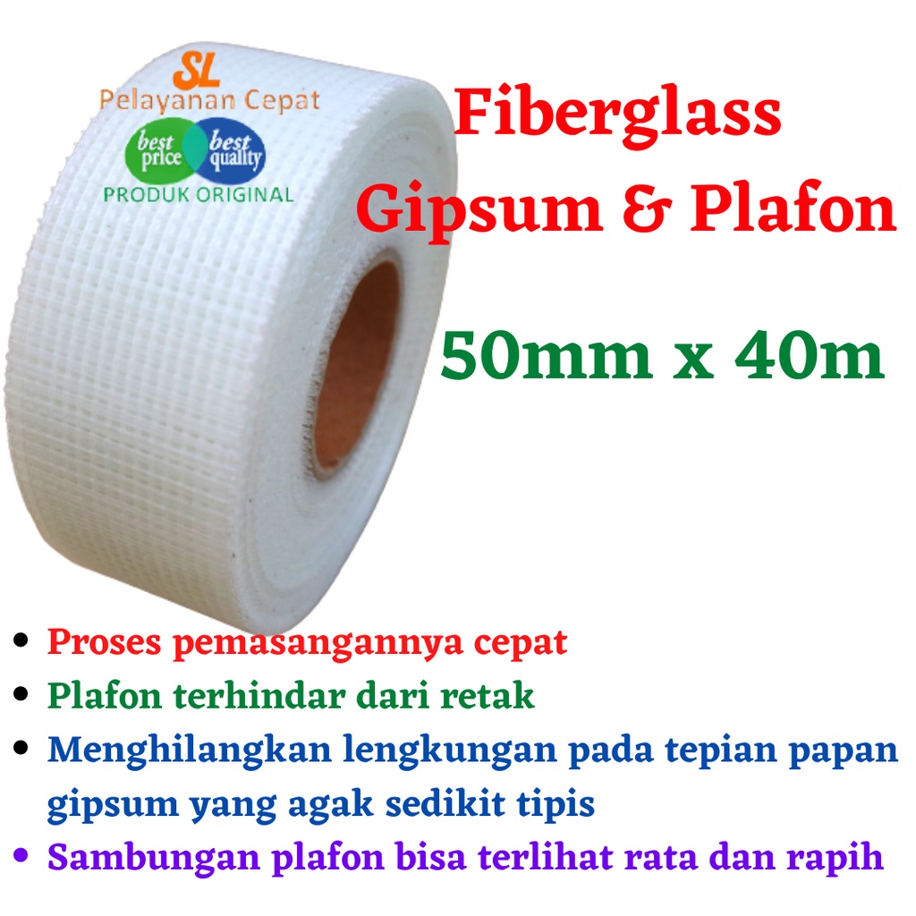 Kasa Gipsum Plafon Perekat Sambungan Gypsum Plafon Retak Jaring Plester Perban Gypsum Fiber Glass