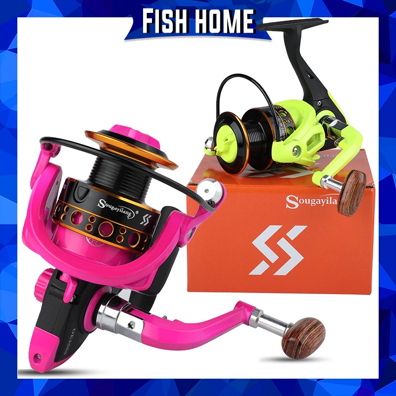 Gulungan Pancing 12 BB Spinning Reel Pancing Dengan Rasio Gear Tinggi 5.0: 1 Spinning Reel Untuk Tangan Kiri/Kanan Untuk Freashwater