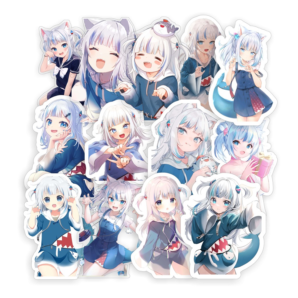 Sticker Gawr Gura - Sticker Anime Hololive isi 12