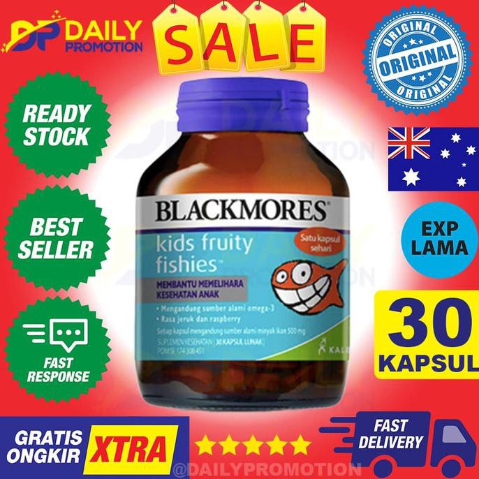 Best Seller - Blackmores Kids Fruity Fishies Fish Oil Minyak Ikan Anak - 30 Kapsul