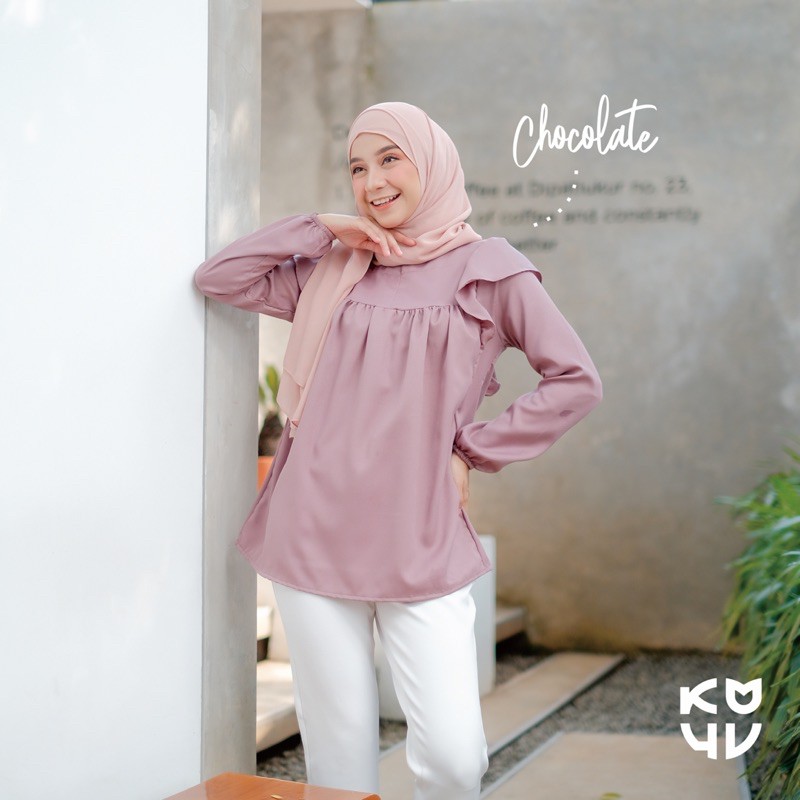 Koyu hijab Baju Atasan Kode Lily Top Blouse Hot Product