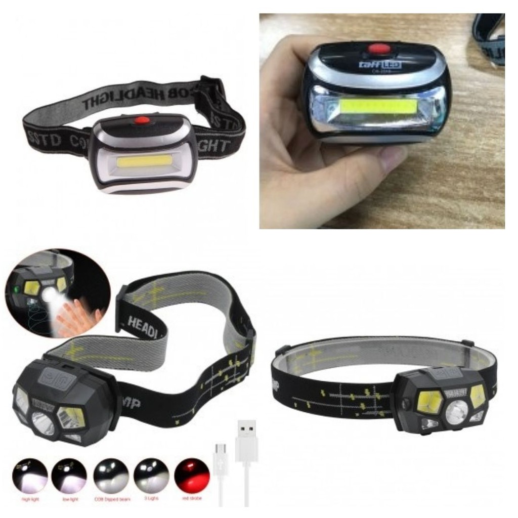 Senter Kepala LED Sensor Gerak USB Charge 10000 Lumens BL066 111107