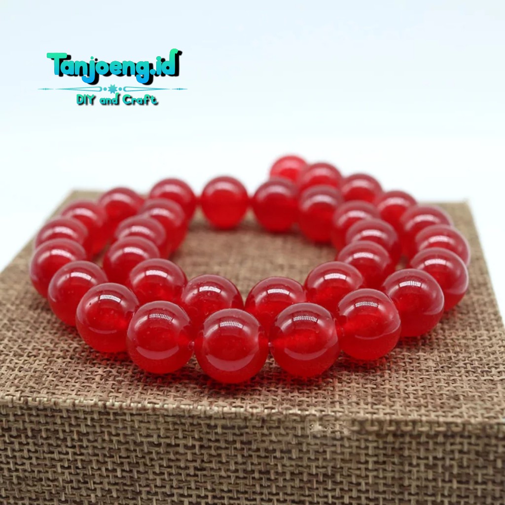 Manik manik Carnelian-Batu Agates Bulat-Bahan Craft Batu Agates