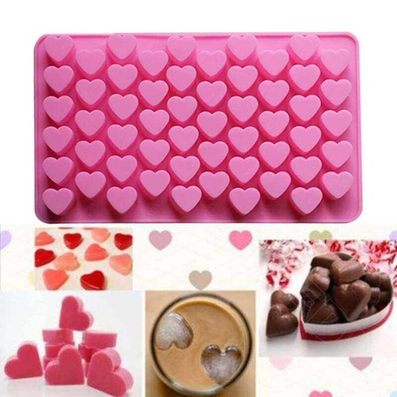 Cetakan Coklat 3D Es Batu Ice Cube Tray Mold Model Love - BP55 - Pink