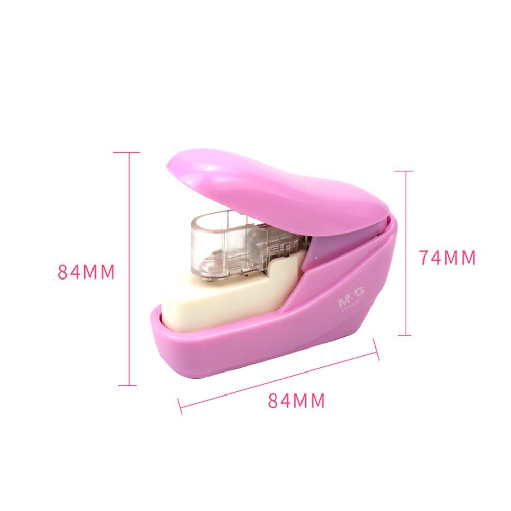 [Elegan] Staple Free Stapler Portable Candy Color Nyaman Kantor Sekolah Alat Tulis Tanpa Staples Kertas File Pengikat