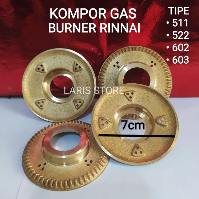 Burner Kecil Kompor Gas Rinnai 511 522 602 603