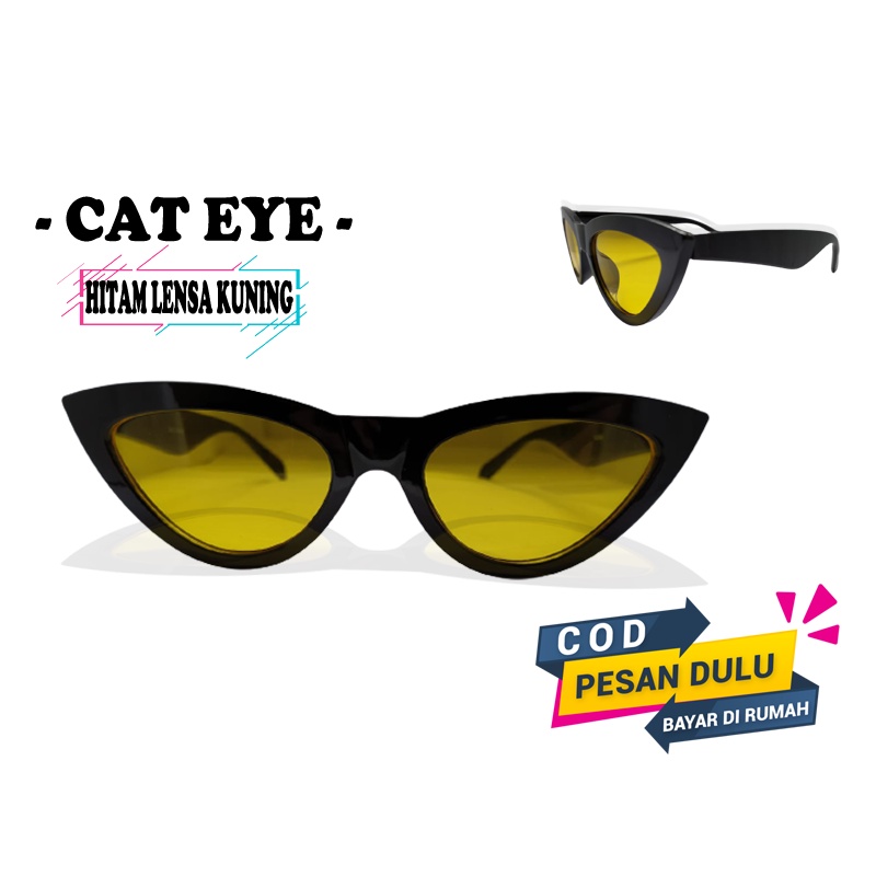 FRAME KACAMATA 605 CAT EYE PALING LAKU FASHION WANITA LENSA HITAM FASHION WANITA PRIA KOREA STYLE KACAMATA SEGITIGA KACAMATA KUCING