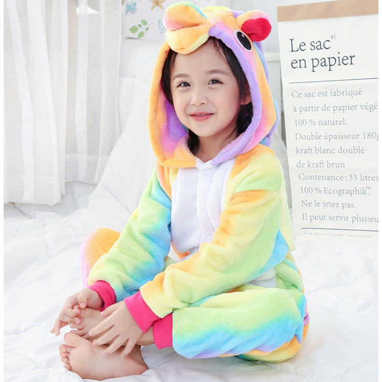 ONESIE UNICORN PIYAMA BAJU TIDUR COSTUM COSPLAY HEWAN KOSTUM KARAKTER ANAK KID