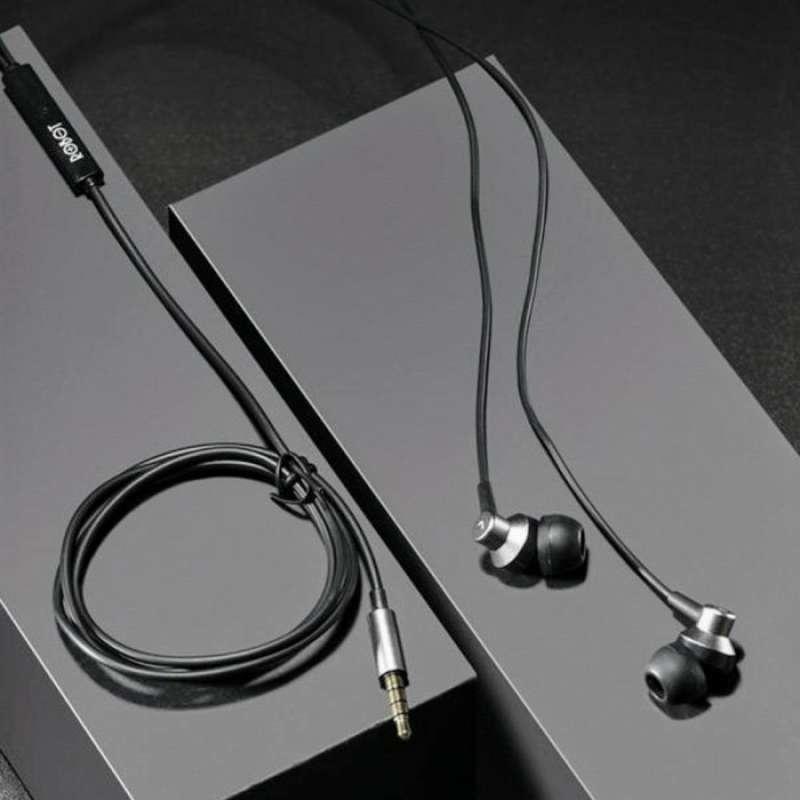 HEADSET EARPHONE ROBOT RE-240 WIRED HIGH SOUND 1.2M JACK 3.5MM