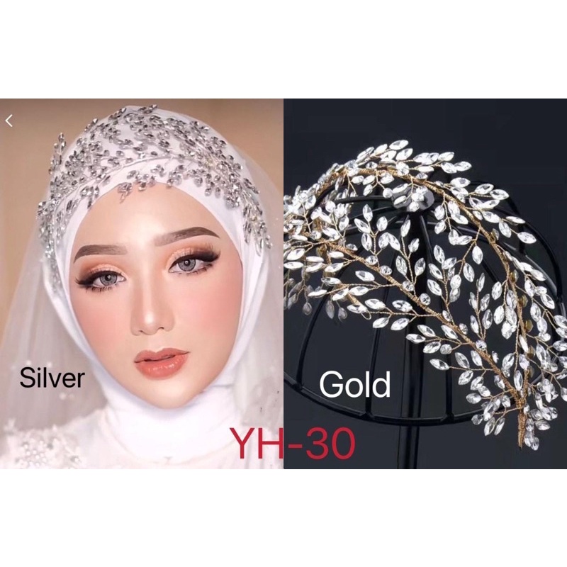 aksesoris hijab/hiasan pengantin lentur/headpice