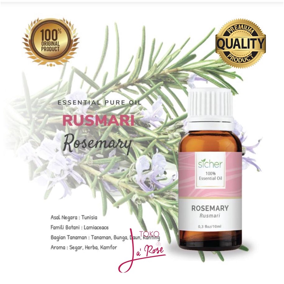 Rosemary Aromatherapy Sicher Essential Oil Pewangi Ruangan Aromaterapi Diffuser Humidifier 10ml