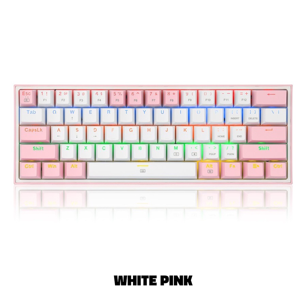 Redragon K617R Fizz Rainbow 60% RGB Mechanical Gaming Keyboard