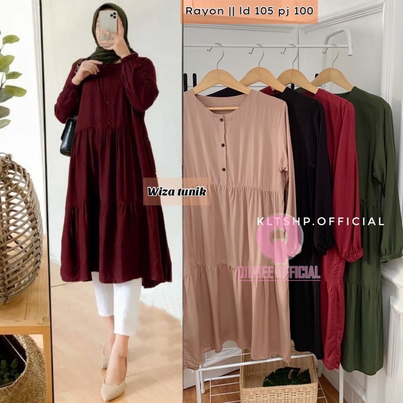 WIZA TUNIK RAYON RUFLLE // TUNIK RAYON PREMIUM