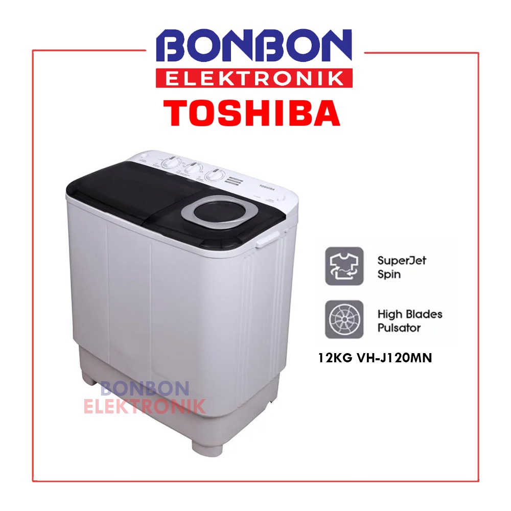 Toshiba Mesin Cuci 2 Tabung 12KG VH-J120MN / VHJ120MN