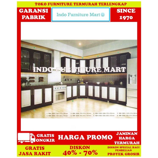 Kitchen Set Lemari Dapur Big Panel Minimalis Royal Seri