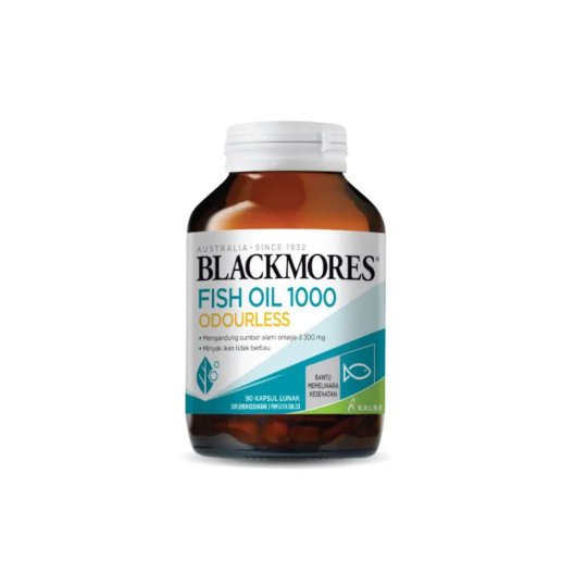 BLACKMORES ODOURLESS FISH OIL 1000 BOTOL 90 KAPSUL