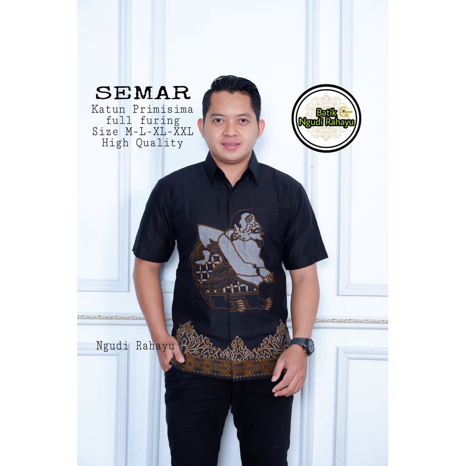 BATIK PRIA TERBARU S M L XL XXL BAJU kemeja batik pria lengan PENDEK NAVY HITAM MARRON DONGKER