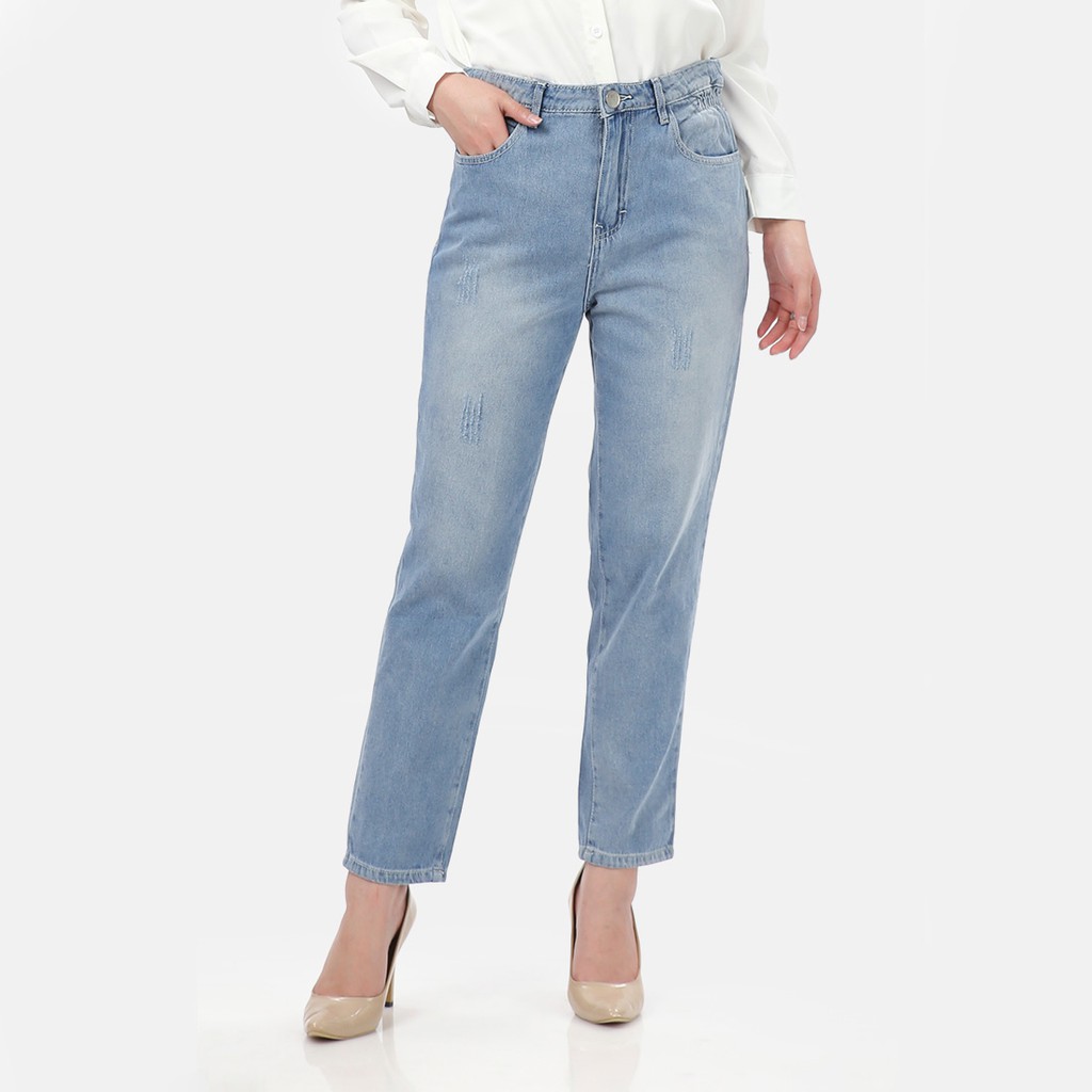 MKY CLOTHING BOYFRIEND JEANS RIPPED KARET SAMPING (HIJAB FRIENDLY
