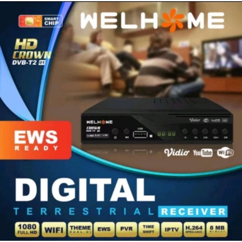 Set Top Box Welhome HD Crown Smart Chip DVB-T2 01 / stb welhome