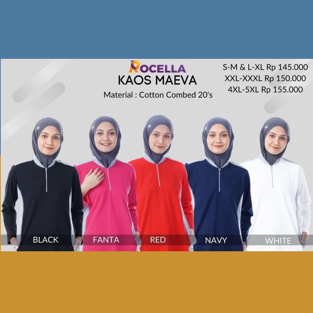 ROCELLA KAOS MAEVA, KAOS OLAHRAGA WANITA, KAOS PANJANG, KAOS POLOS, KAOS WANITA, KAOS OLAHRAGA POLOS