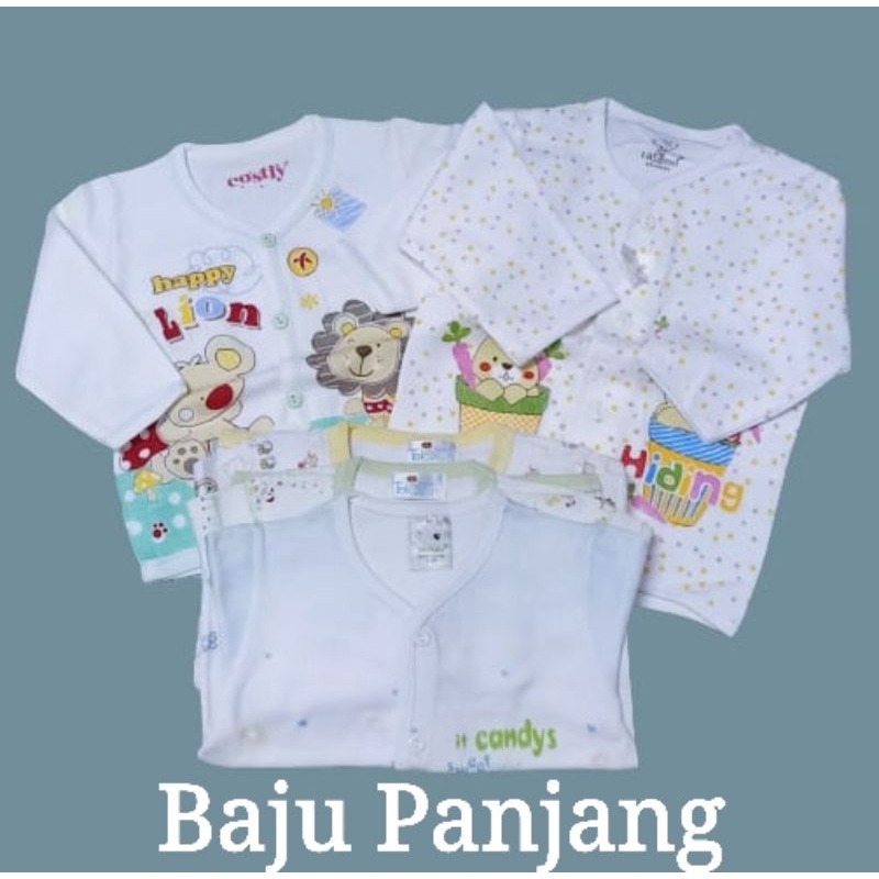 Baju Bayi Lengan Kutung Panjang Kutung Halus 1 Pcs / Celana Panjang Bayi / Baju Tidur Bayi